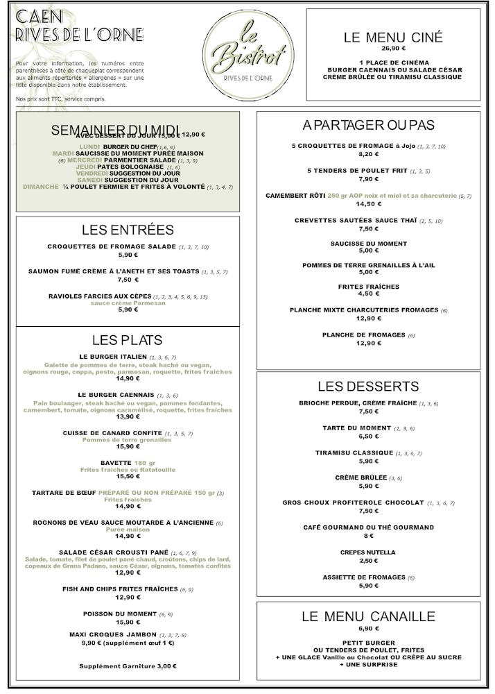 Le Bistrot - Menu Image 2