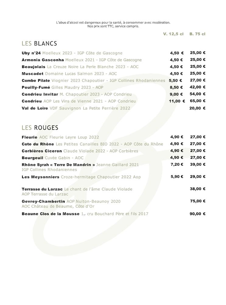 Le Bistrot - Menu Image 4